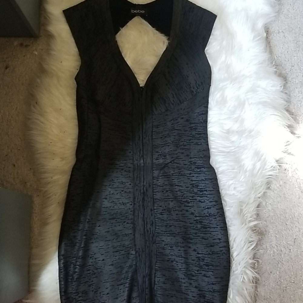 BEBE Black bandage mini dress